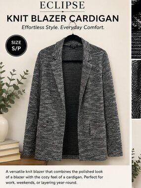 Eclipse Knit Blazer Cardigan – Size Small (S/P)